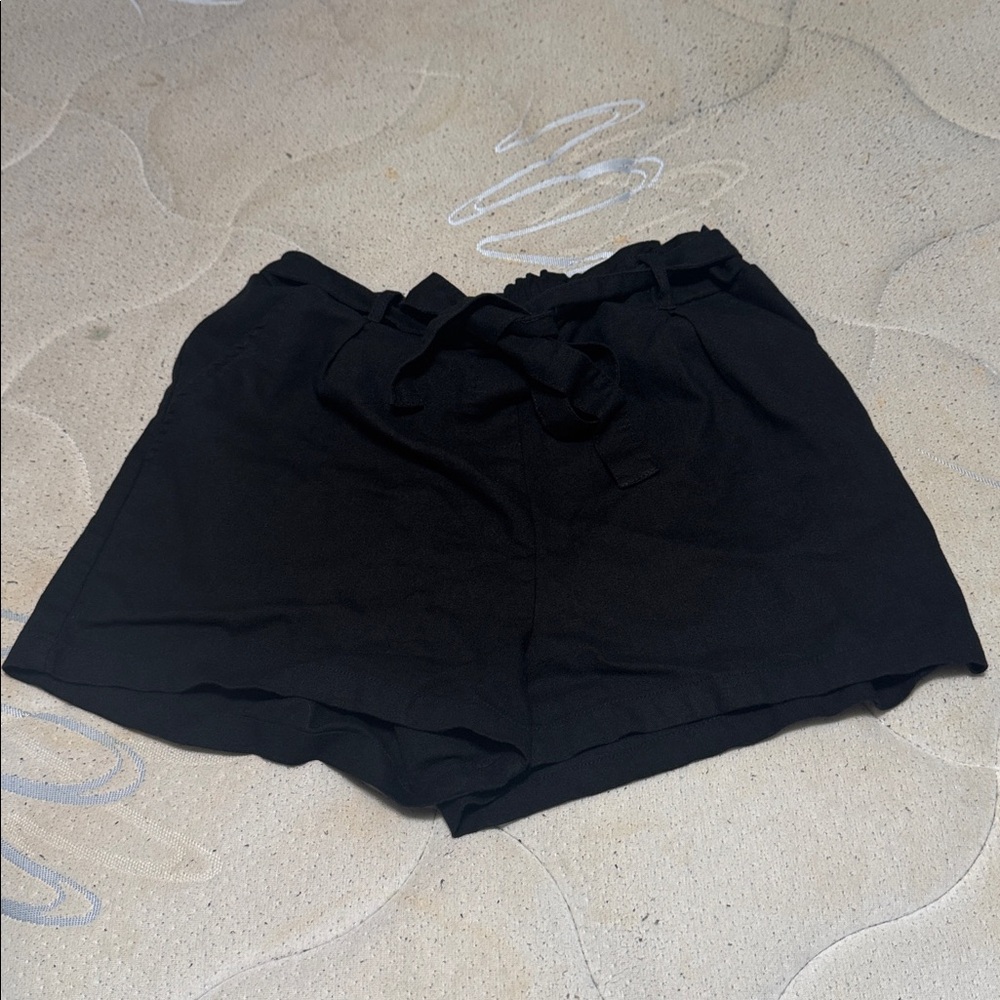 Black Shorts with Belt